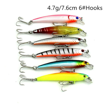 HENGJIA Set002 43 PCS Sequin Set Metal Sequins False Bait Fresh Sea Bass Fishing Bait Set, Length: 5 to 10.5cm, Bagged