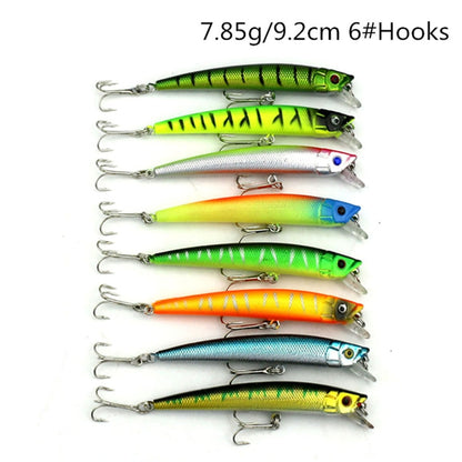 HENGJIA Set002 43 PCS Sequin Set Metal Sequins False Bait Fresh Sea Bass Fishing Bait Set, Length: 5 to 10.5cm, Bagged