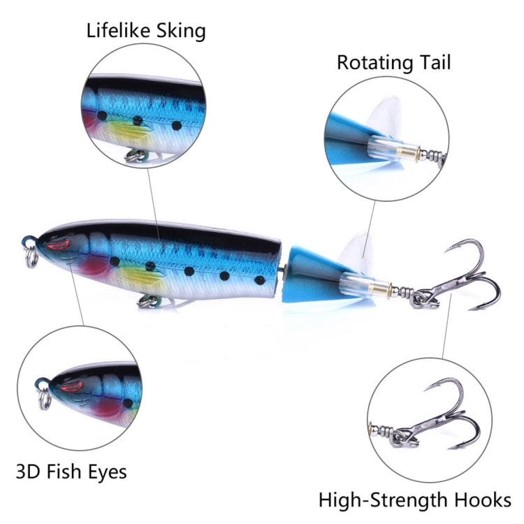 HENGJIA PE018 10cm/13g Propeller Tractor Shaped Hard Baits Fishing Lures Tackle Baits Fit Saltwater and Freshwater