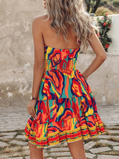 New fashion sexy off-shoulder halterneck women's dress