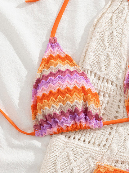 Sexy halter neck backless beach bikini