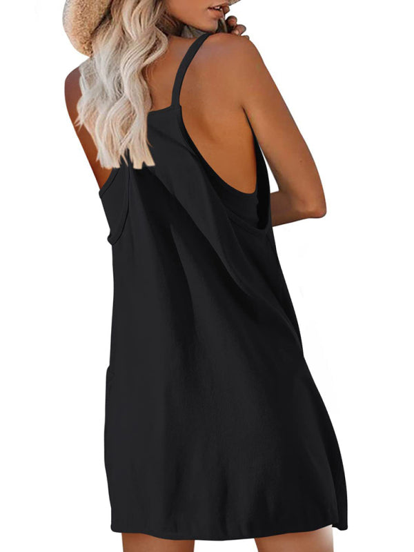 Women's Casual Suspender Top Jumpsuit Shorts