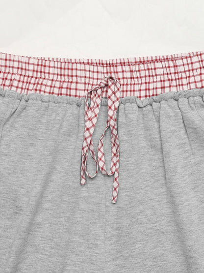 New contrast color stitching straight trousers casual pants