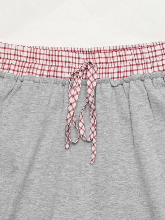 New contrast color stitching straight trousers casual pants